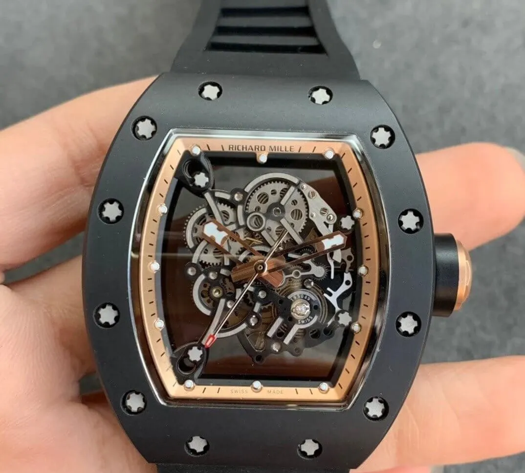 Richard Mille RM055 KV Factory 1:1 Best Edition Replica Watch V2 Rubber Strap
