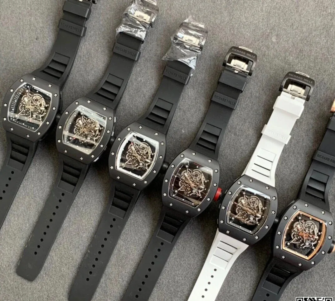 Richard Mille RM055 KV Factory 1:1 Best Edition Replica Watch V2 Rubber Strap