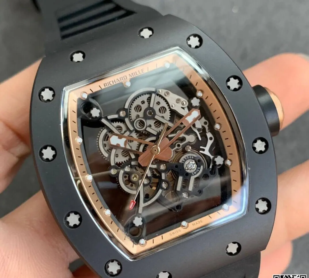 Richard Mille RM055 KV Factory 1:1 Best Edition Replica Watch V2 Rubber Strap