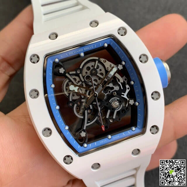Richard Mille RM055 KV Factory 1:1 Best Edition Replica Watch V2 Rubber Strap