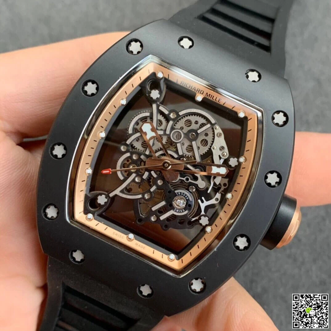 Richard Mille RM055 KV Factory 1:1 Best Edition Replica Watch V2 Rubber Strap