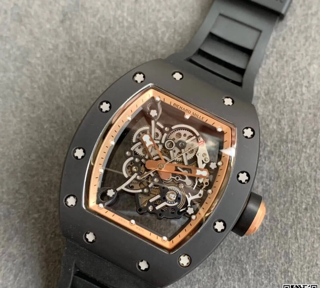 Richard Mille RM055 KV Factory 1:1 Best Edition Replica Watch V2 Rubber Strap