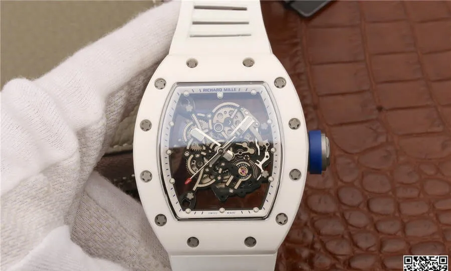 Richard Mille RM055 KV Factory 1:1 Best Edition Replica Watch White Case