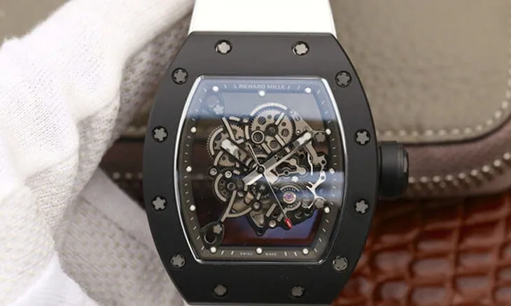 Richard Mille RM055 KV Factory 1:1 Best Edition Replica Watch White Strap