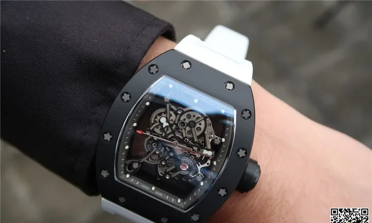 Richard Mille RM055 KV Factory 1:1 Best Edition Replica Watch White Strap