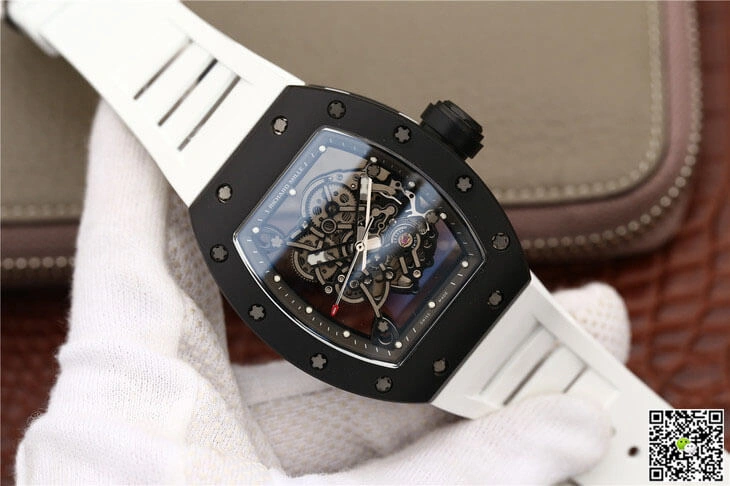 Richard Mille RM055 KV Factory 1:1 Best Edition Replica Watch White Strap