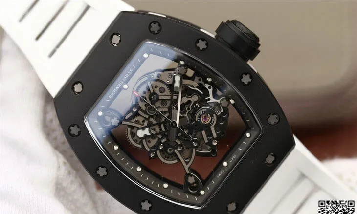 Richard Mille RM055 KV Factory 1:1 Best Edition Replica Watch White Strap