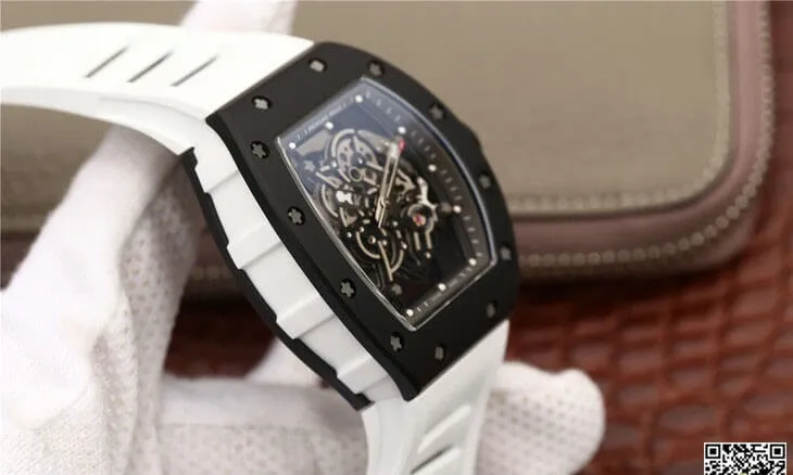 Richard Mille RM055 KV Factory 1:1 Best Edition Replica Watch White Strap