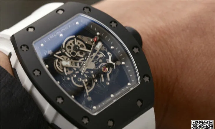 Richard Mille RM055 KV Factory 1:1 Best Edition Replica Watch White Strap