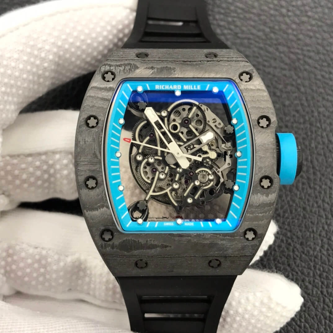 Richard Mille RM055 ZF Factory 1:1 Best Edition Replica Watch Black Rubber Strap