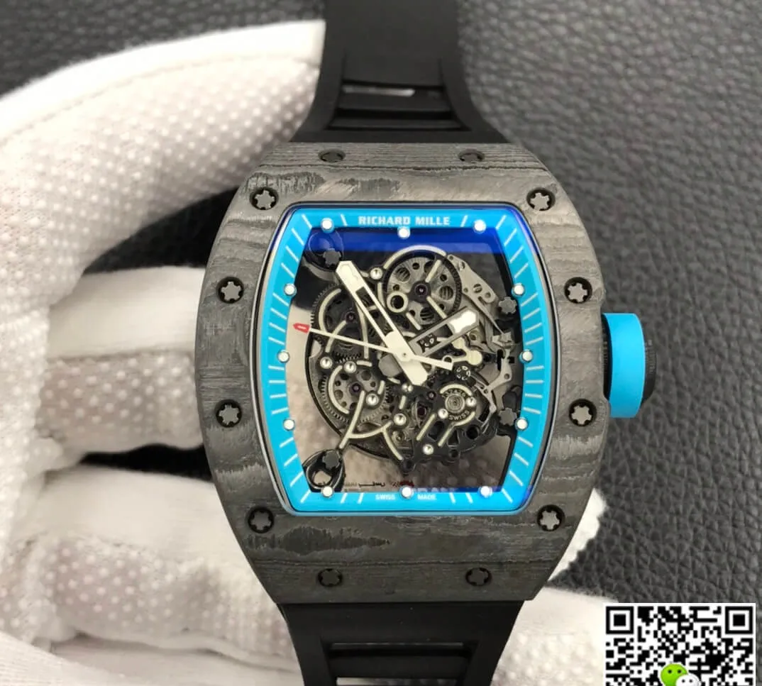 Richard Mille RM055 ZF Factory 1:1 Best Edition Replica Watch Black Rubber Strap