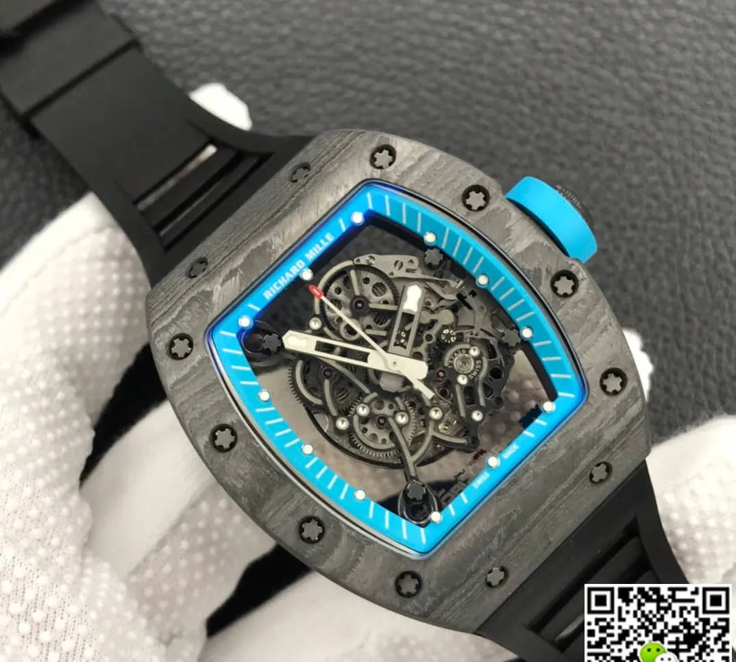 Richard Mille RM055 ZF Factory 1:1 Best Edition Replica Watch Black Rubber Strap
