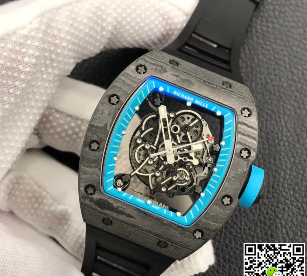 Richard Mille RM055 ZF Factory 1:1 Best Edition Replica Watch Black Rubber Strap
