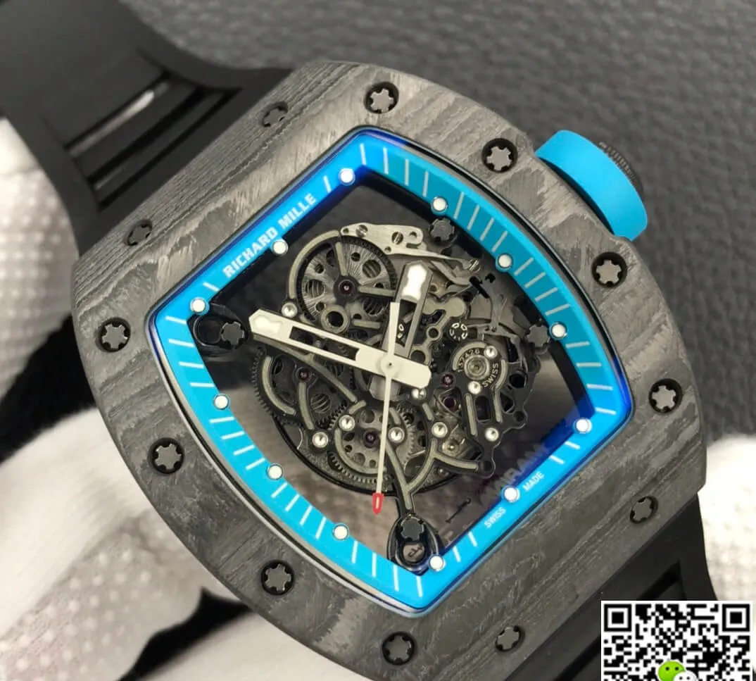 Richard Mille RM055 ZF Factory 1:1 Best Edition Replica Watch Black Rubber Strap