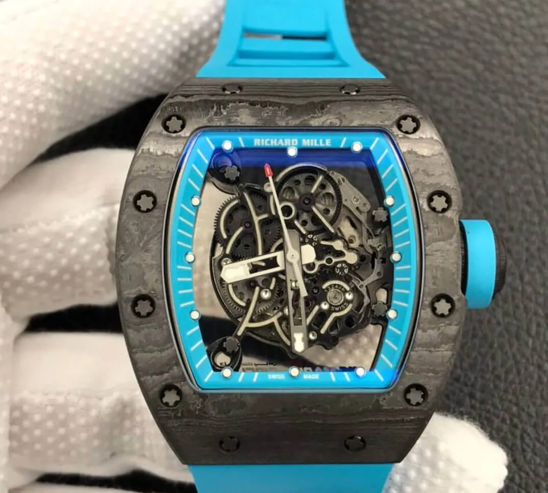 Richard Mille RM055 ZF Factory 1:1 Best Edition Replica Watch Blue Strap