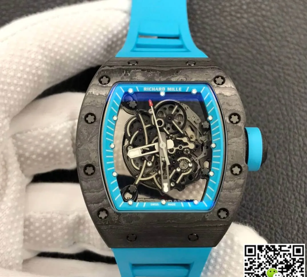 Richard Mille RM055 ZF Factory 1:1 Best Edition Replica Watch Blue Strap