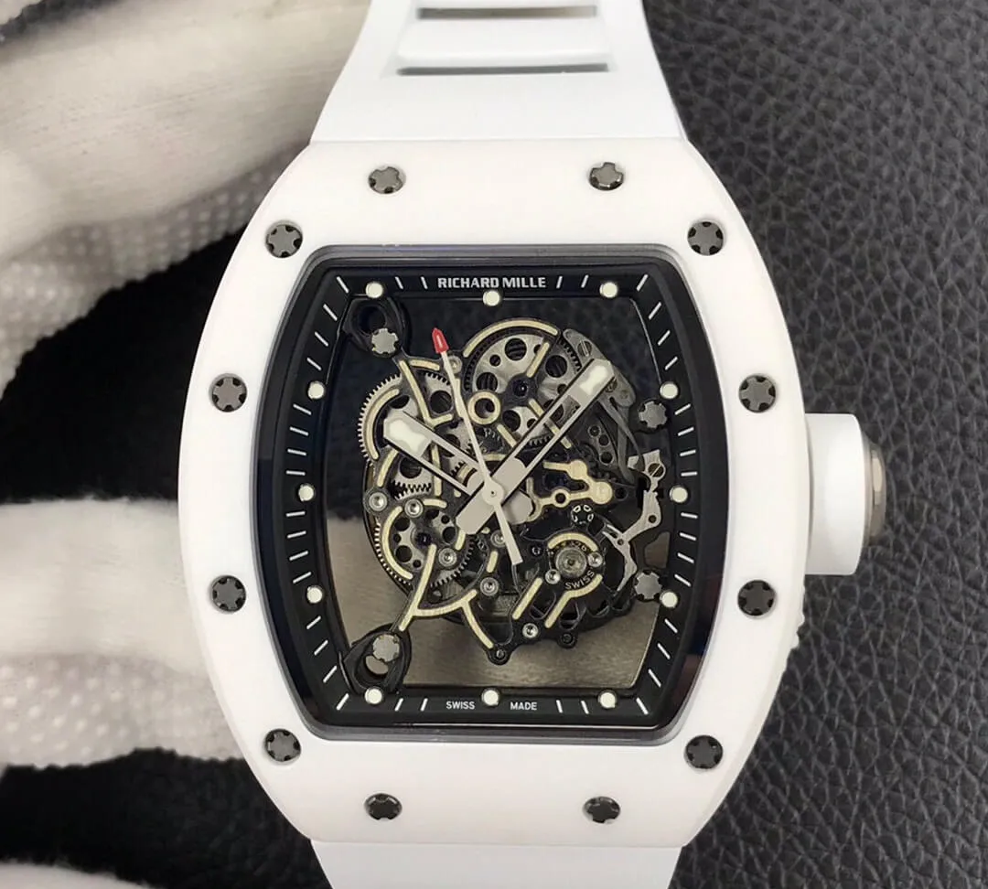 Richard Mille RM055 ZF Factory 1:1 Best Edition Replica Watch White Strap