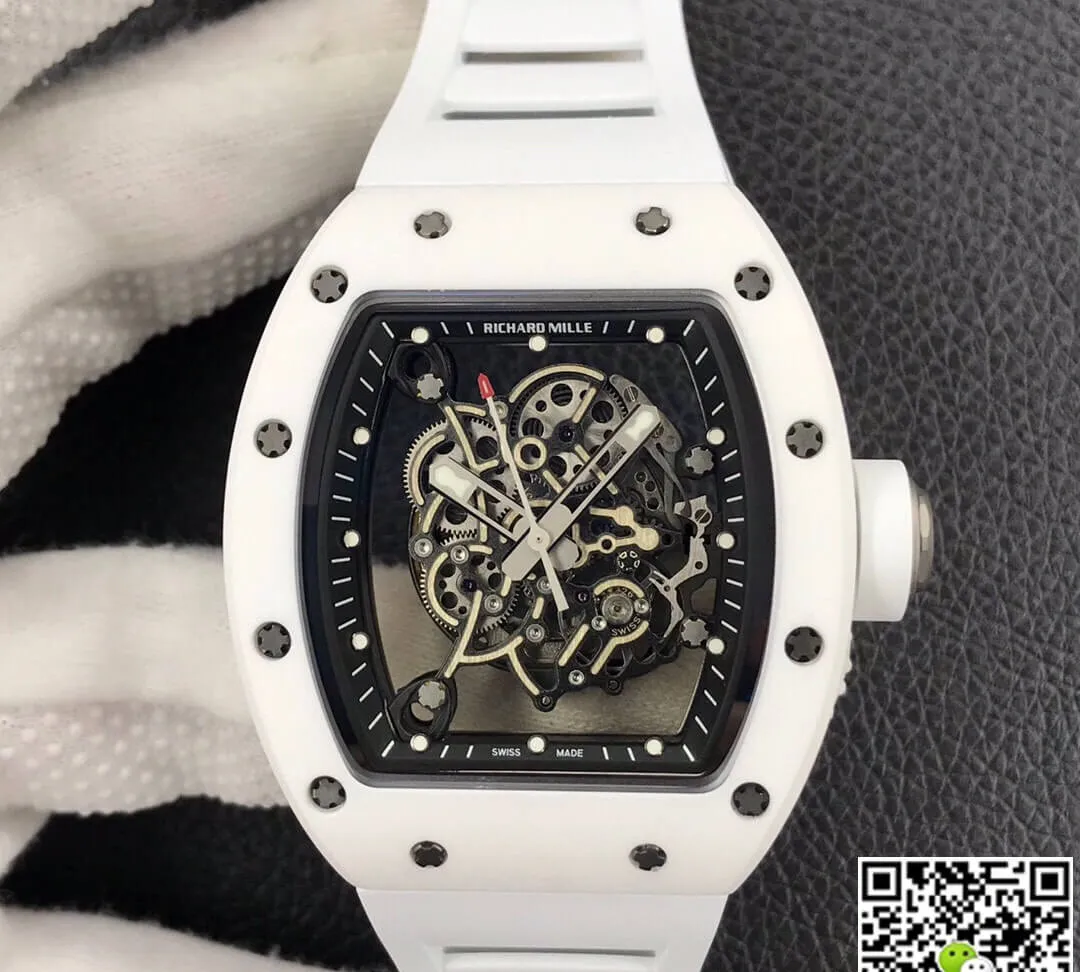 Richard Mille RM055 ZF Factory 1:1 Best Edition Replica Watch White Strap