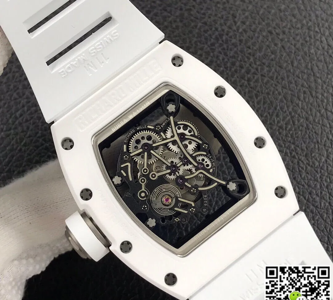 Richard Mille RM055 ZF Factory 1:1 Best Edition Replica Watch White Strap