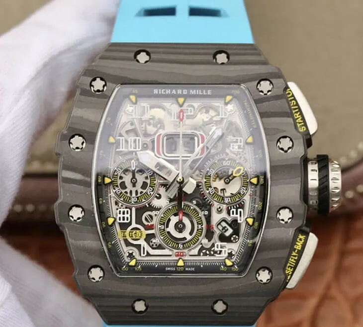 Richard Mille RM11-03 KV Factory 1:1 Best Edition Replica Watch Blue Strap