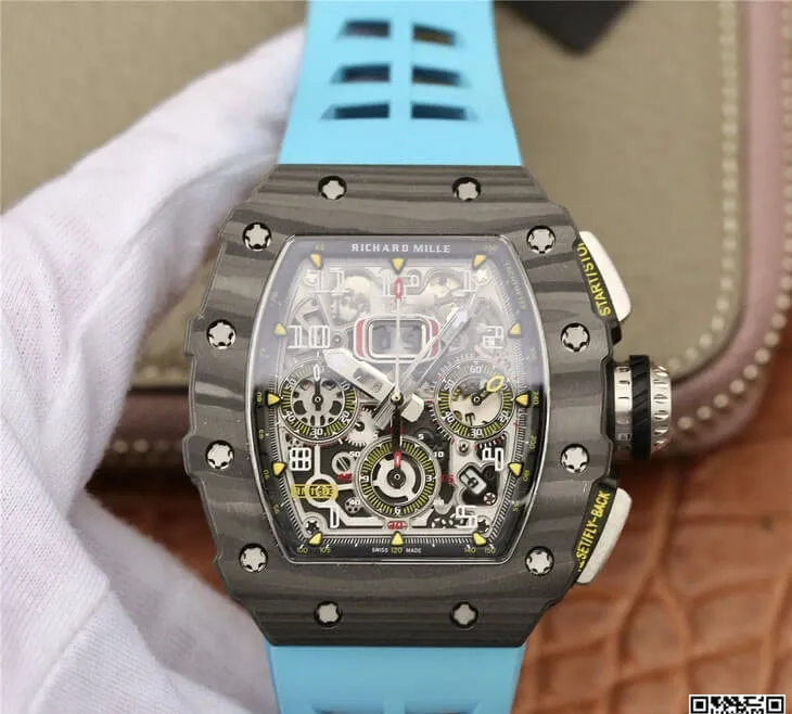 Richard Mille RM11-03 KV Factory 1:1 Best Edition Replica Watch Blue Strap