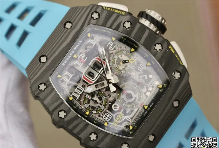 Richard Mille RM11-03 KV Factory 1:1 Best Edition Replica Watch Blue Strap