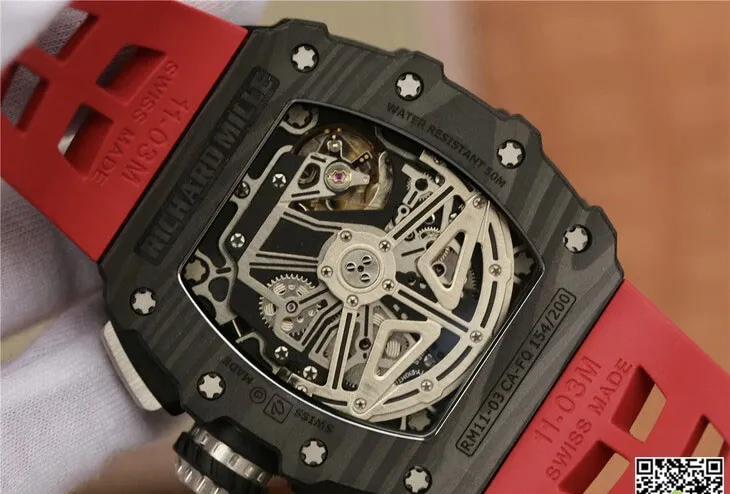 Richard Mille RM11-03 KV Factory 1:1 Best Edition Replica Watch Carbon Fiber