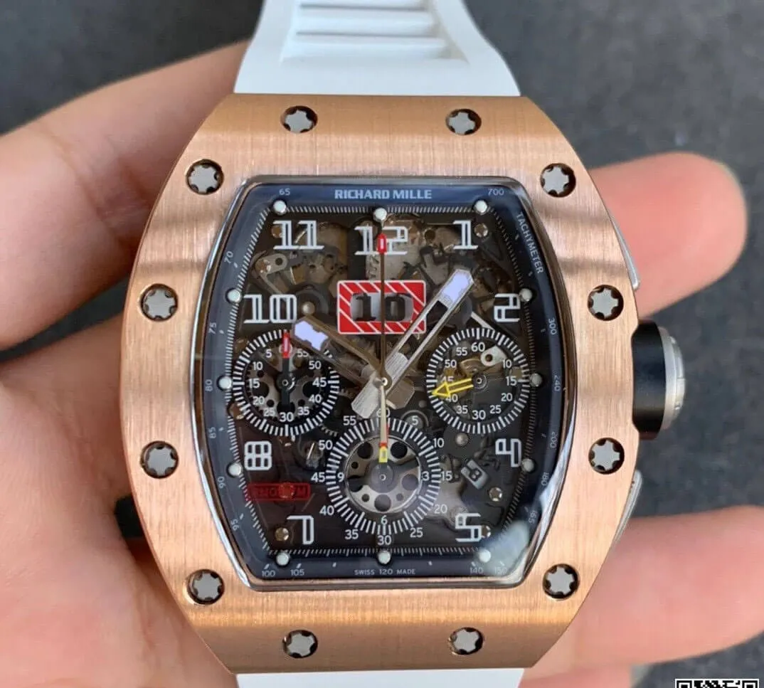 Richard Mille RM11 KV Factory 1:1 Best Edition Replica Watch Rubber Strap