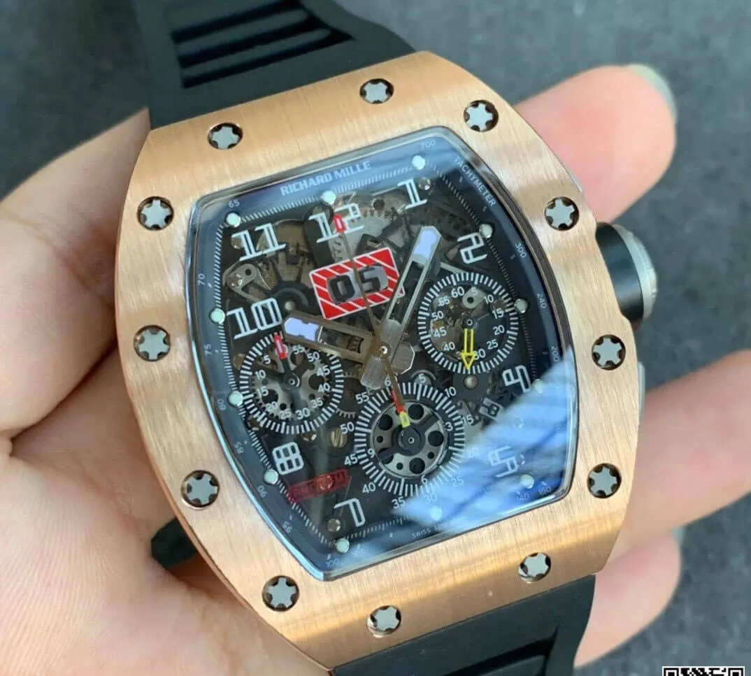 Richard Mille RM11 KV Factory 1:1 Best Edition Replica Watch Rubber Strap