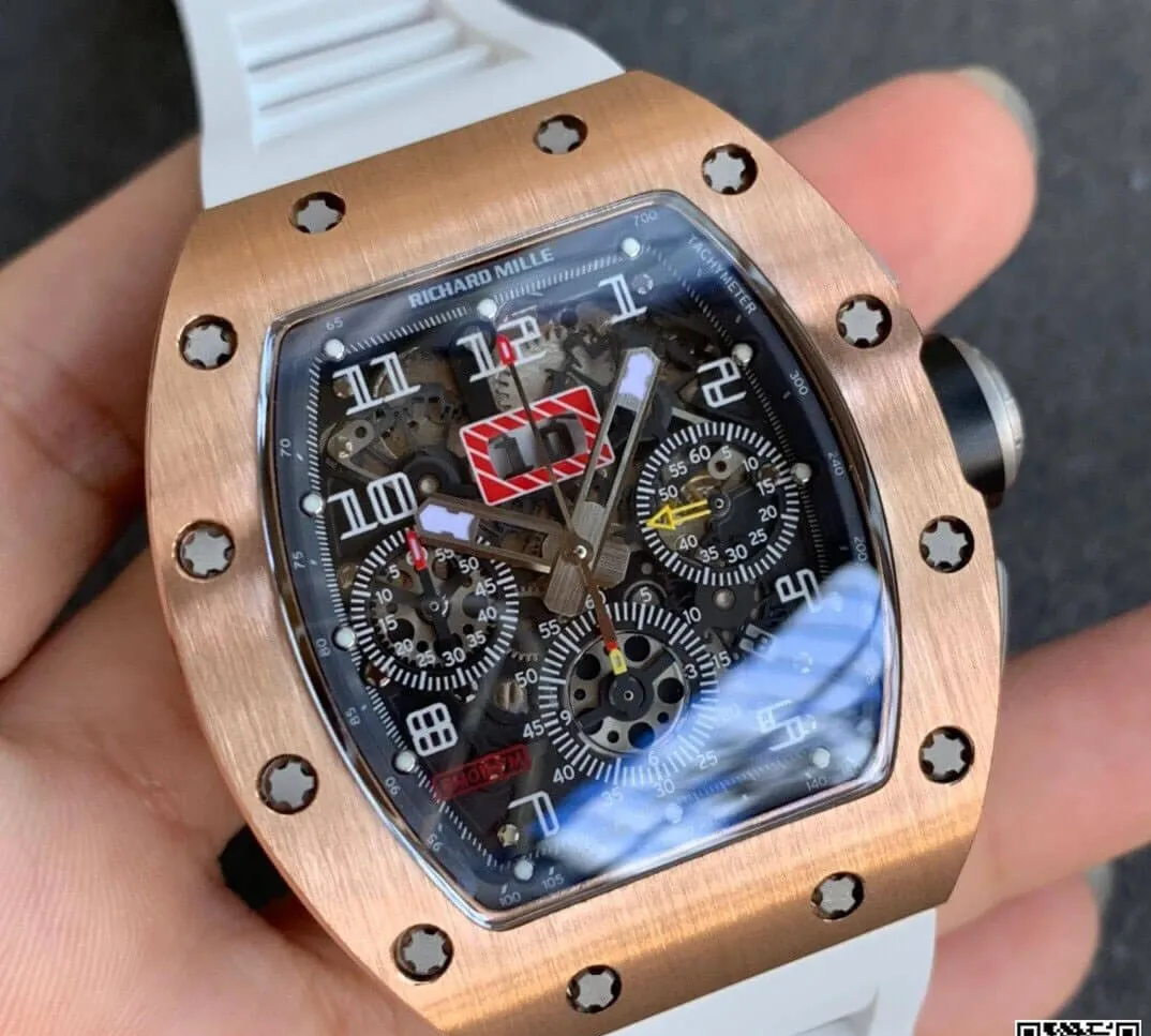 Richard Mille RM11 KV Factory 1:1 Best Edition Replica Watch Rubber Strap