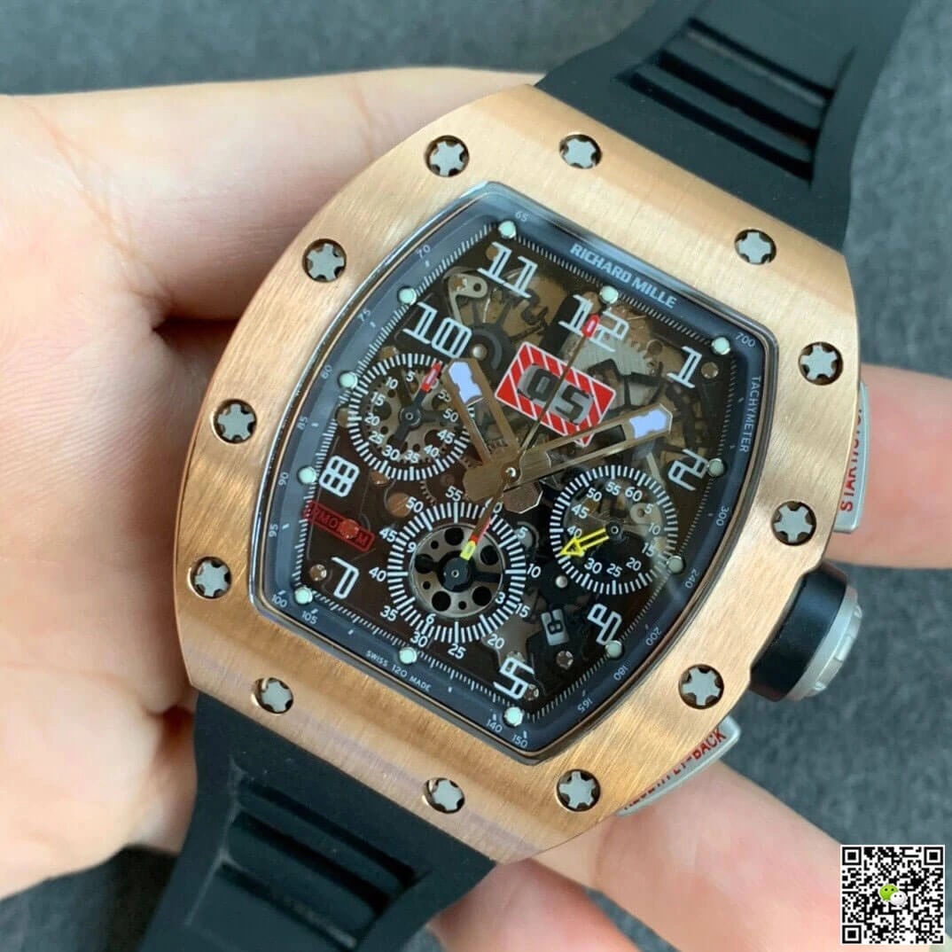 Richard Mille RM11 KV Factory 1:1 Best Edition Replica Watch Rubber Strap