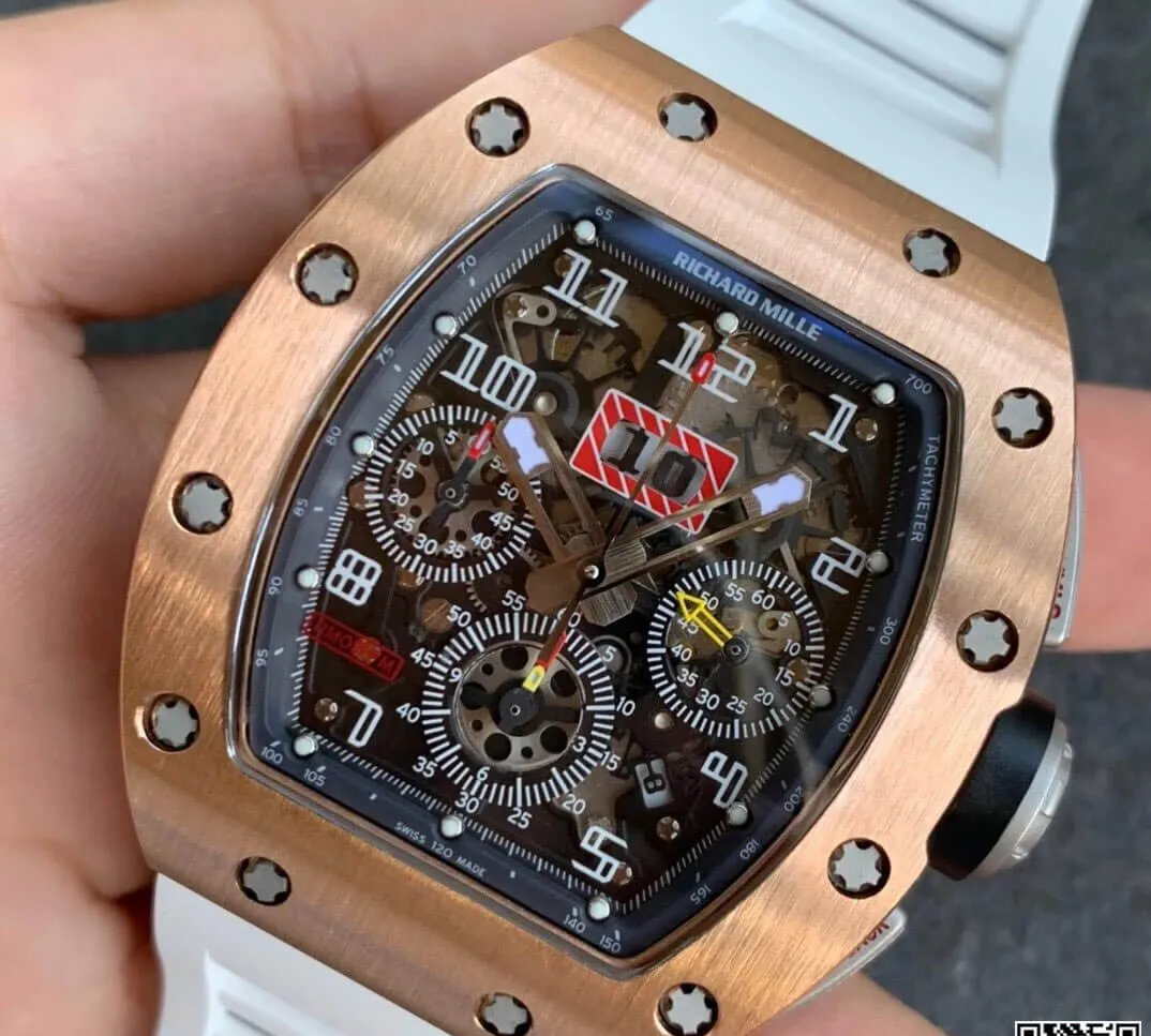Richard Mille RM11 KV Factory 1:1 Best Edition Replica Watch Rubber Strap