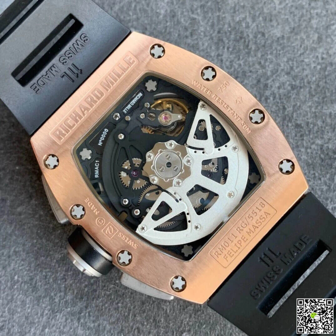 Richard Mille RM11 KV Factory 1:1 Best Edition Replica Watch Rubber Strap