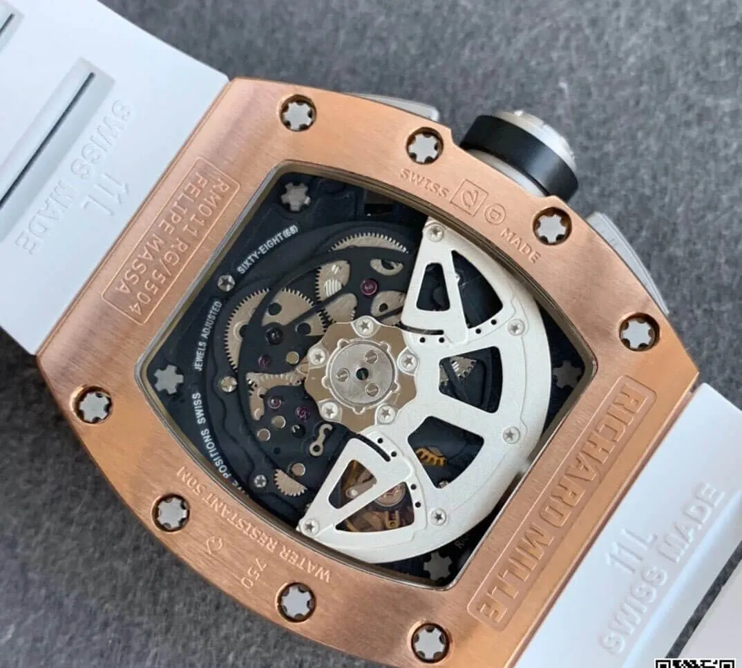 Richard Mille RM11 KV Factory 1:1 Best Edition Replica Watch Rubber Strap