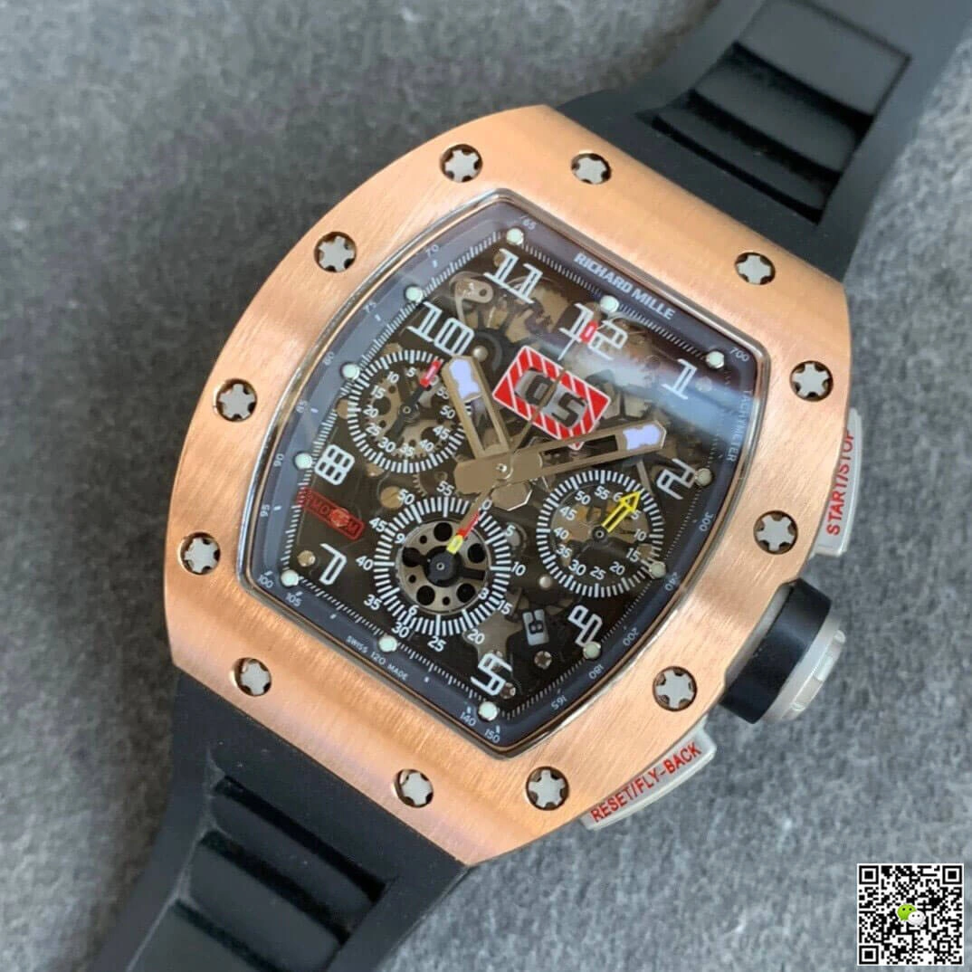 Richard Mille RM11 KV Factory 1:1 Best Edition Replica Watch Rubber Strap