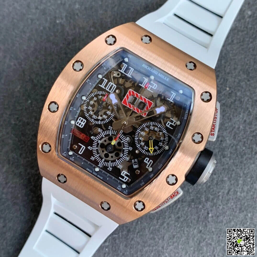 Richard Mille RM11 KV Factory 1:1 Best Edition Replica Watch Rubber Strap