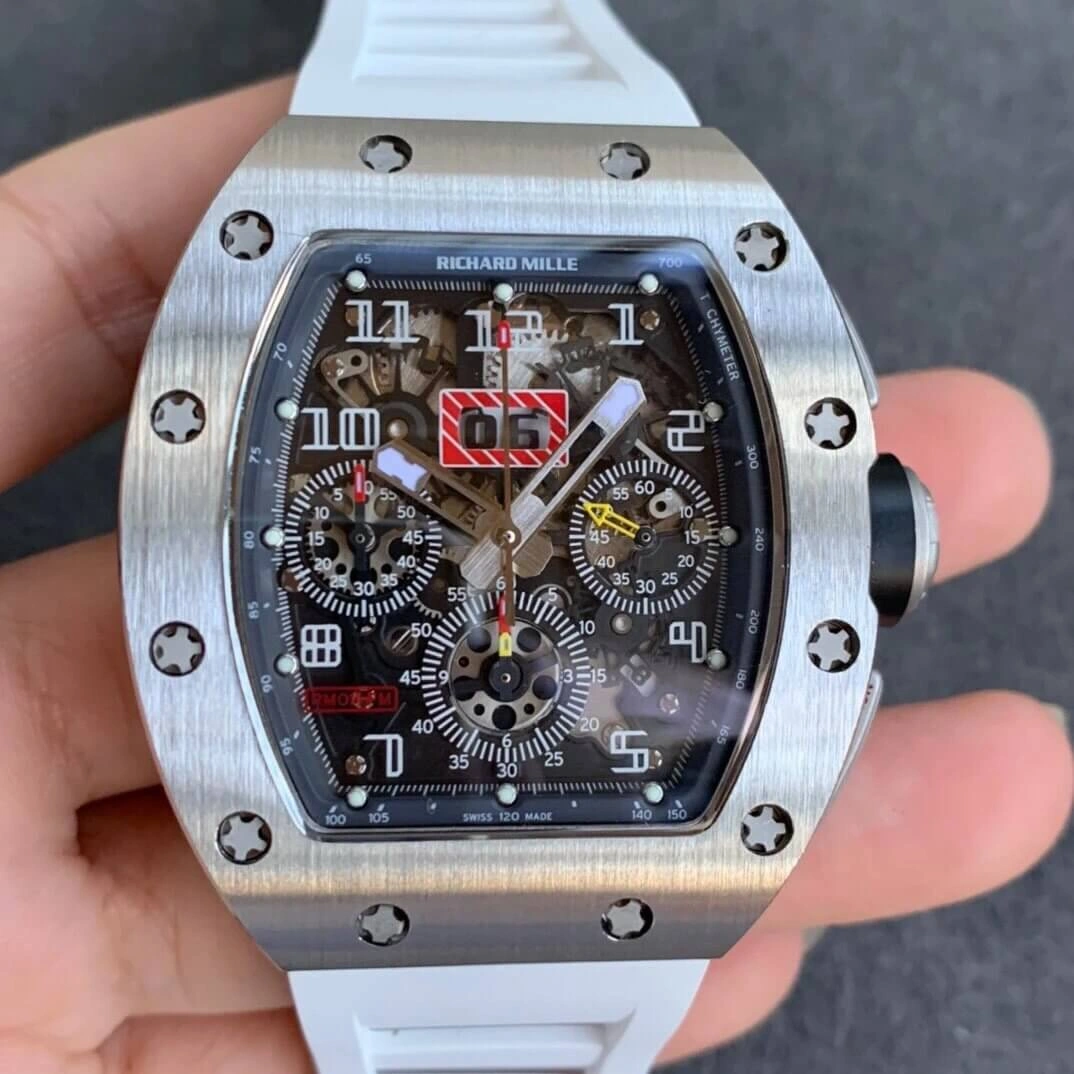 Richard Mille RM11 KV Factory 1:1 Best Edition Replica Watch White Strap