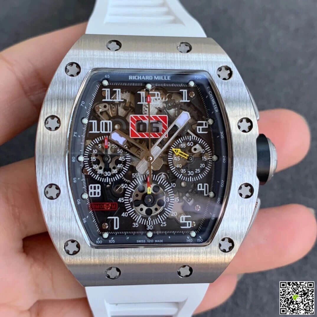 Richard Mille RM11 KV Factory 1:1 Best Edition Replica Watch White Strap