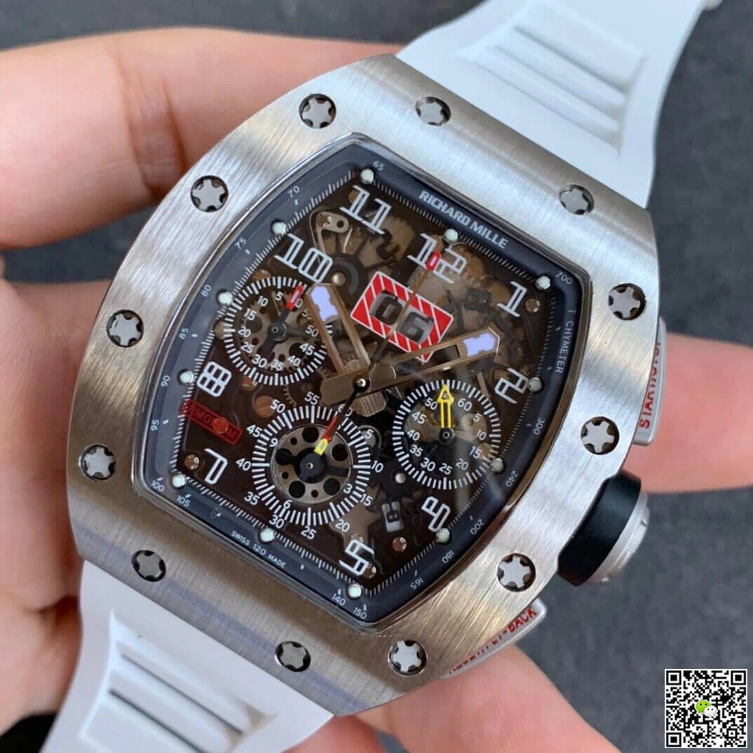 Richard Mille RM11 KV Factory 1:1 Best Edition Replica Watch White Strap