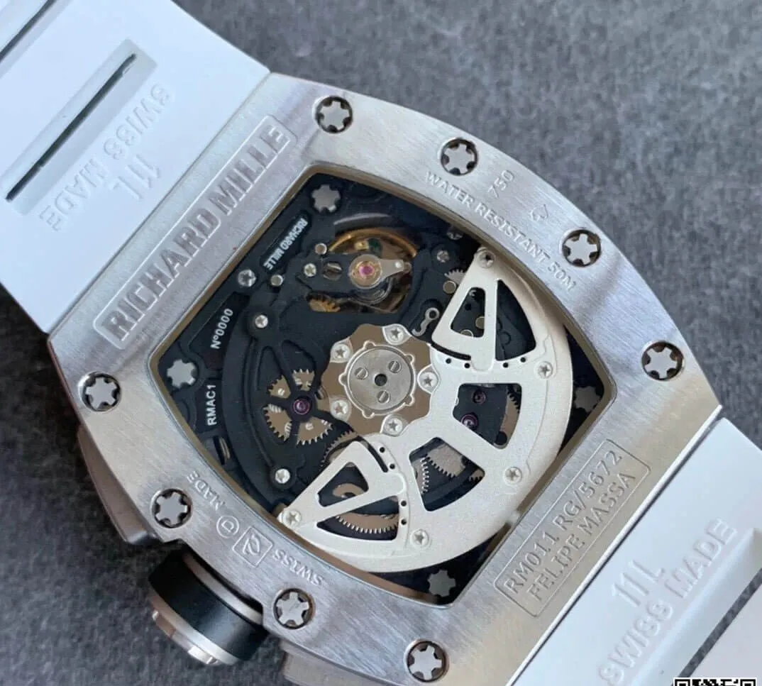 Richard Mille RM11 KV Factory 1:1 Best Edition Replica Watch White Strap