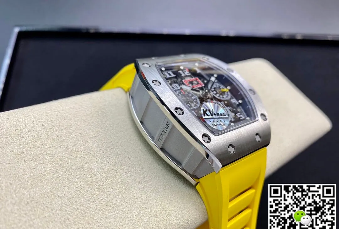 Richard Mille RM11 KV Factory 1:1 Best Edition Replica Watch Yellow Strap