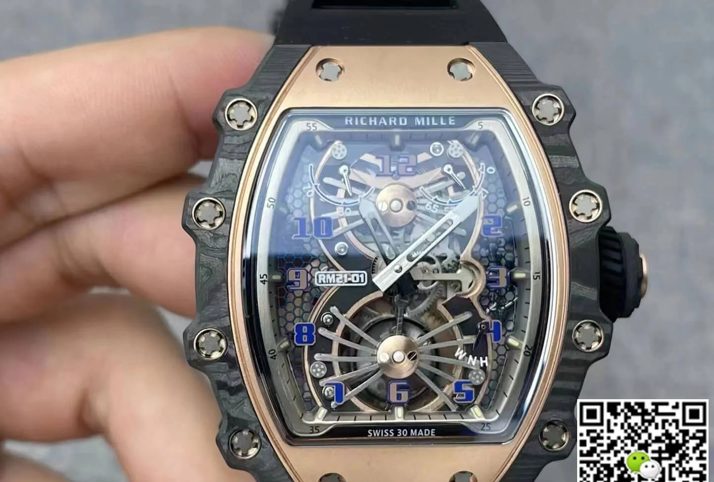 Richard Mille RM21-01 RM Factory 1:1 Best Edition Replica Watch Skeleton Dial