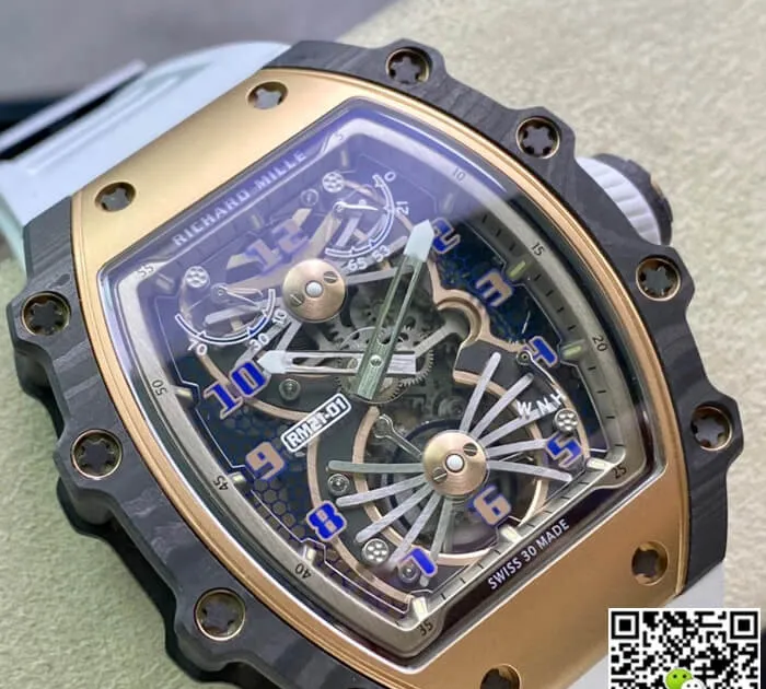 Richard Mille RM21-01 RM Factory 1:1 Best Edition Replica Watch White Strap