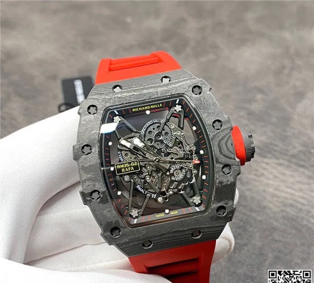 Richard Mille RM35-02 KV Factory 1:1 Best Edition Replica Watch Red Strap