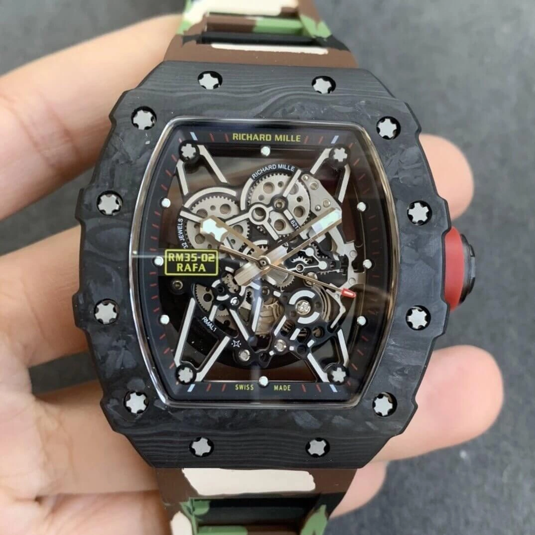 Richard Mille RM35-02 KV Factory 1:1 Best Edition Replica Watch V3 Skeleton Dial