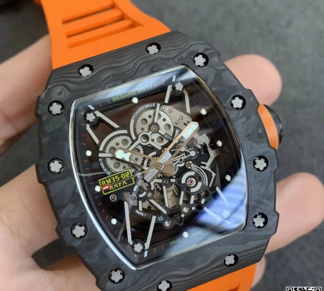 Richard Mille RM35-02 KV Factory 1:1 Best Edition Replica Watch V3 Skeleton Dial