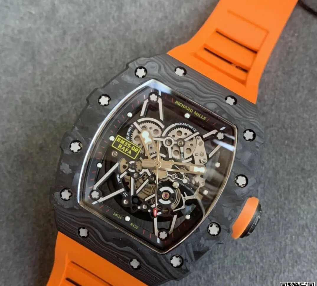 Richard Mille RM35-02 KV Factory 1:1 Best Edition Replica Watch V3 Skeleton Dial