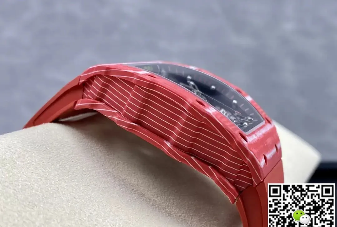 Richard Mille RM35-02 T+ Factory 1:1 Best Edition Replica Watch Red Rubber Strap