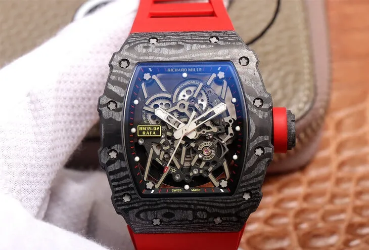Richard Mille RM35-02 ZF Factory 1:1 Best Edition Replica Watch Red Strap