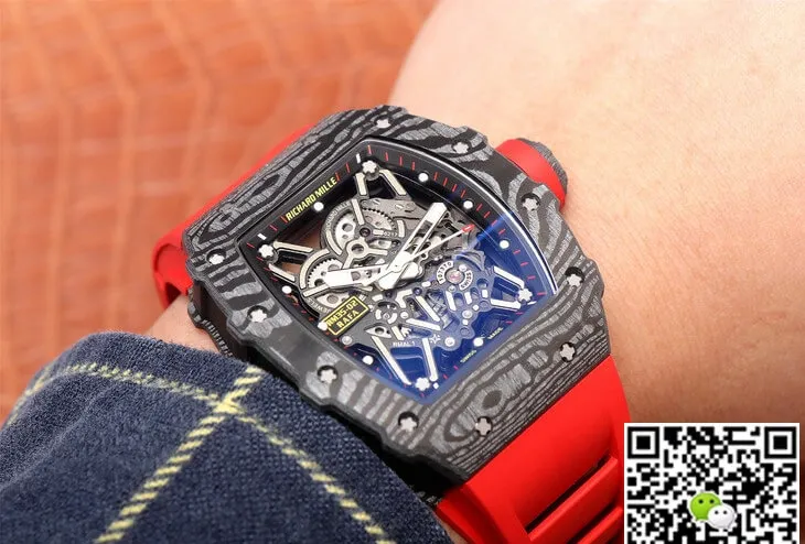 Richard Mille RM35-02 ZF Factory 1:1 Best Edition Replica Watch Red Strap